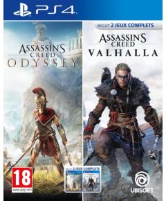Ubisoft PS4 Assassins Creed Valhalla + Odyssey Double Pack Playstation 4 video spēle