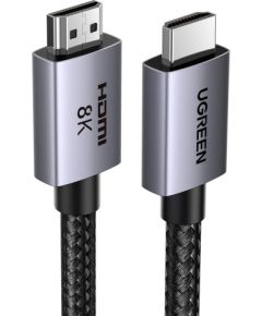 Кабель Ugreen HD171 с разъемами HDMI 2.1 8K сертифицирован, 3 м - серый
