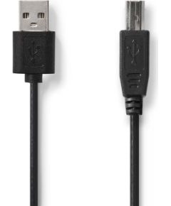 Nedis Printera kabelis USB 2.0 A Male - USB B Male 480 Mbps 2 m, melns