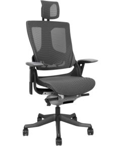 Task chair WAU with wide backrest, grey