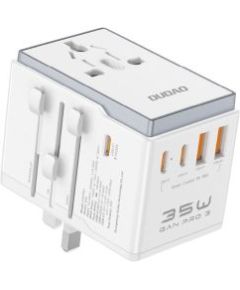 Dudao   Dudao A35Pro 35W EU / UK / AUS / US / JP travel adapter 3x USB-C 2x USB-A - white