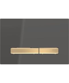 Geberit Sigma 50 Dual Flush Plate with Zinc Frame in PVD Brass