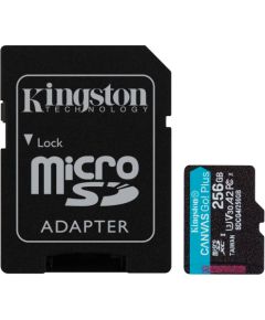 KINGSTON 256GB microSDXC Canvas Go Plus Gen4 200MB/s A2 U3 V30 Card + Adapter