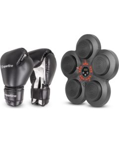 Pie sienas stiprināms elektronisks sitienu mērķis inSPORTline Smartpunch + boksa cimdi inSPORTline Metrojack