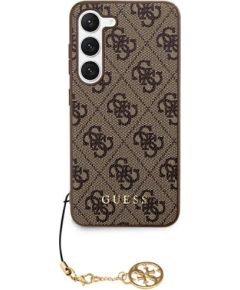GUHCS24SGF4GBR Задняя панель Guess для Samsung S921 Galaxy S24 с шармом коричневая