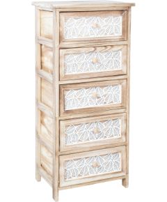 Chest of drawers KASEKE with 5 storage units 40x29x90cm, natural