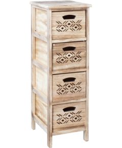 Chest of drawers MIHKLI with 4 storage units 26x32x81cm, natural