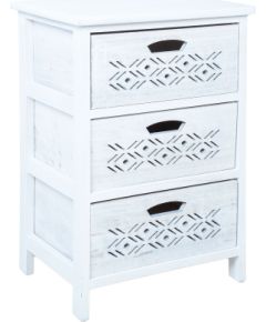 Chest of drawers MIHKLI with 3 storage units 40x29x58cm, white