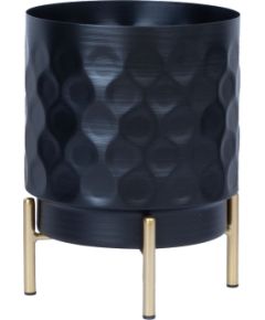 Flowerpot DEIA  D18xH24cm, black/golden