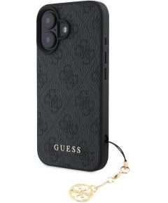 Guess -  Guess 4G Charm Case for iPhone 16 Tone on Tone Grey