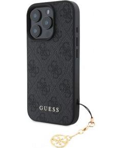 Guess -  Guess 4G Charm Case for iPhone 16 Pro Max Tone on Tone Grey
