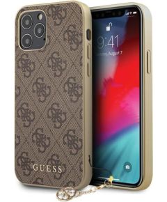 Guess 4G Charms Case for iPhone 12|12 Pro 6.1 Brown
