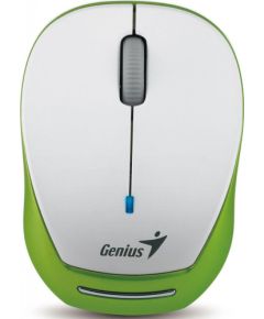 Mouse wireless, Genius Micro Traveler 9000R V3, white and green, optical, 1200DPI