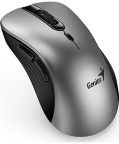 Mouse wireless, Genius Ergo 8100S AI, black and silver, optical, 1600DPI