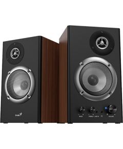Genius loudspeakers SP-HF1200B, 2.0, 36W, brown, volume control, wooden, 40Hz-20kHz