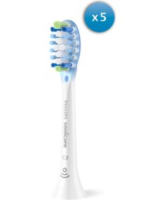 Philips Sonicare C3 Premium Plaque Defence zobu birstes uzgalis (4+1) balts - HX9045/87