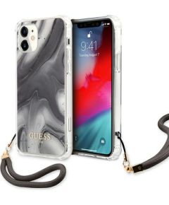 Guess GUHCP12SKSMAGR iPhone 12 mini 5,4" korpuss | pelēks cietais futrālis Marble Collection