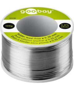 Goobay Soldering wire, lead free, 100-g reel, 0.35 mm, Sn95.8