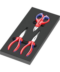 Wera 9781 foam insert KNIPEX pliers set 2, 3 pieces, pliers set (black/grey, in foam insert for workshop trolley)
