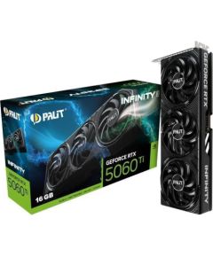 Graphics Card PALIT NVIDIA GeForce RTX 5060 Ti 16 GB GDDR7 128 bit PCIE 5.0 16x Memory 1750 MHz Triple slot Fansink 1xHDMI 3xDisplayPort NE7506T019T1-GB2061S