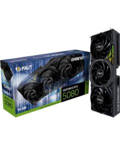 Graphics Card PALIT NVIDIA GeForce RTX 5080 16 GB GDDR7 256 bit PCIE 5.0 16x GPU 2295 MHz Triple slot Fansink 1xHDMI 3xDisplayPort NE75080019T2-GB2031A