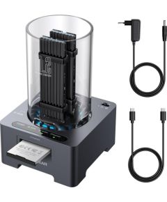 DOKSTACIJA  Graugear Docking + Kartenleser für 1x M.2 NVMe, 1x M.2 NGFF, 1x CF-Express