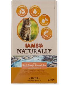 Eukanuba IAMS Naturally Adult North Atlantic salmon & rice - dry cat food - 2,7kg