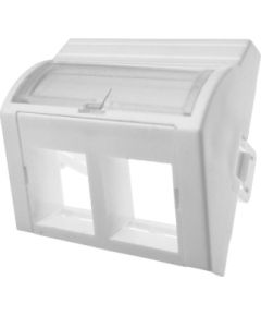 A-lan Adapter 45x45 2xRJ45 (wypukły kątowy) ALANTEC