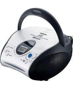 Lenco CD magnetola ar Bluetooth, melna ar baltu - SCD-24BT WHBK
