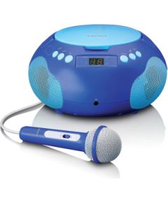 Lenco CD magnetola ar bluetooth un mikrofonu, zila - SCD-625BU