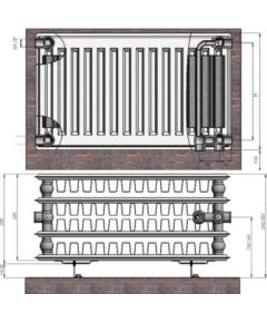 Radiators 44x200x2000 VCO Termolux