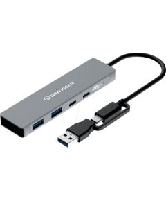 HUB USB Graugear 10Gbps 4x USB 3.2, 2x Type-C und 2x Type-A