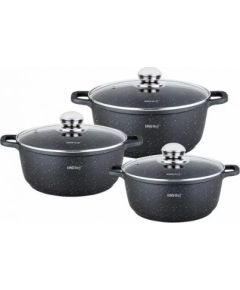 Katli, 6 daļu komplekts, tērauda, ​​Ø20x8cm 2,3l, Ø24x1,5cm 4,5l, Ø2x12,5cm 6,5l, KH 1606, Kinghoff