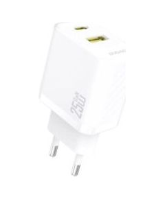 Dudao   A26T GaN 25W USB-A, USB-C Charger - White