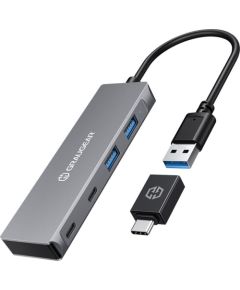 GRAUGEAR USB-HUB 4x USB 3.0, 2x Type-C und 2x Type-A retail