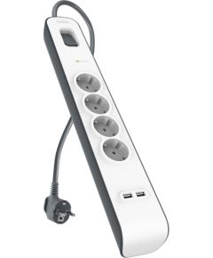 BELKIN POWER STRIP 525J, 4X SCHUKO, 2X USB-A, 2M