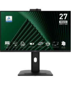 LCD Monitor MSI PRO MP275QPDG 27" Business Swivel Pivot Height adjustable Tilt Matte Panel IPS 2560x1440 16:9 100Hz 5 ms Speakers PROMP275QPDG