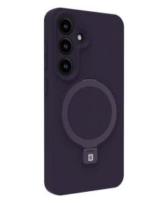 Evelatus Samsung  Galaxy S25 Premium Magnetic with Stand Soft Touch Silicone Case Purple