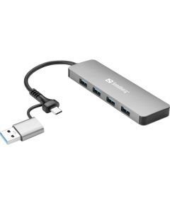 Sandberg 136-63 USB-C/A to 4xUSB 3.0 Hub