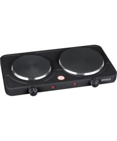 Divriņķu elektriskā plītiņa BROCK EP 200 BK, 2500W 1000+1500 W