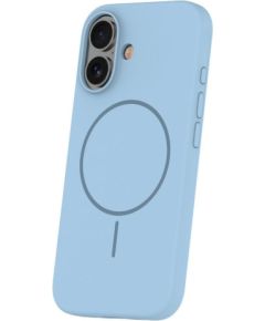 iLike Apple  iPhone 16 Soft Touch Silicone case With Magnetic Light Blue
