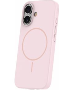 iLike Apple  iPhone 16 Soft Touch Silicone case With Magnetic Light Pink