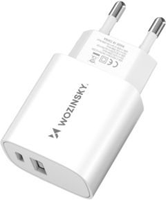 Wozinsky   Wozinsky WGWCW USB-A USB-C 20W wall charger - white