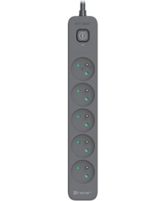 Tracer 47024 Zebra mobile ready 1.5m (5 outlets + 2USB 2,1A)