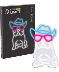 Manta SNL114MT Style Neon Lights Bulldog Dog With Glasses