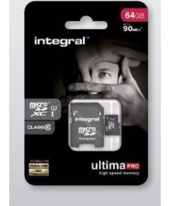 Integral micro SDHC/XC Cards CL10 16GB - Ultima Pro - UHS-1 90 MB/s transfer