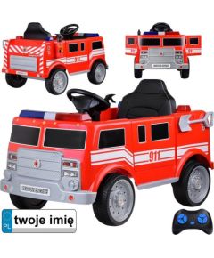 Jokomisiada Auto Straż Pożarna Wóz Strażacki na akumulator Koguty Sygnał Radio PA0313