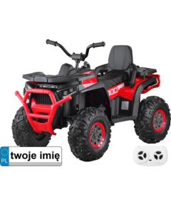 Jokomisiada Duży QUAD na akaumulator dla dziecka 4x4 led światła koła EVA