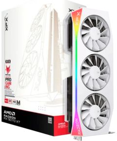 XFX Mercury AMD Radeon RX 9070XT OC White Magnetic Air Edition with RGB 16GB GDDR6 HDMI 3xDP, AMD RDNA 4