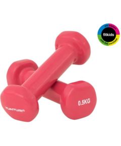 Tunturi vinila hanteles 0,5 kg, rozā, 2gb